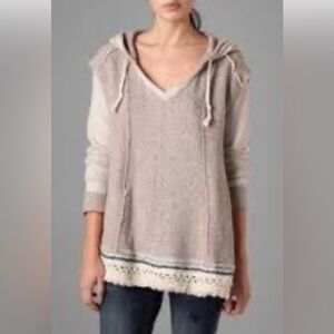 Free People We The Free Women’s Cotton Fringe Hem Oversized Hoodie Size Small